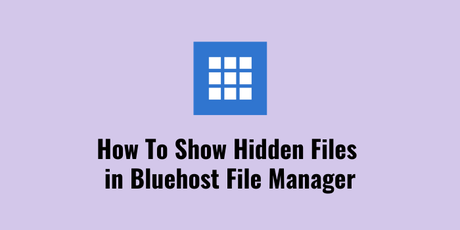 How To Show Hidden Files in Bluehost File Manager