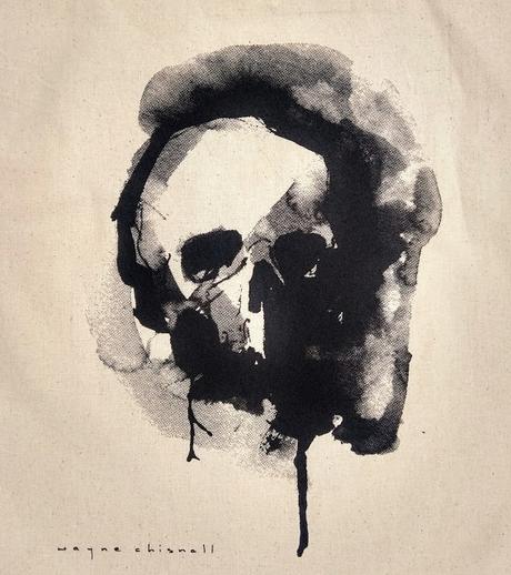 New Ink-Wash Skull Designs Tote Bags