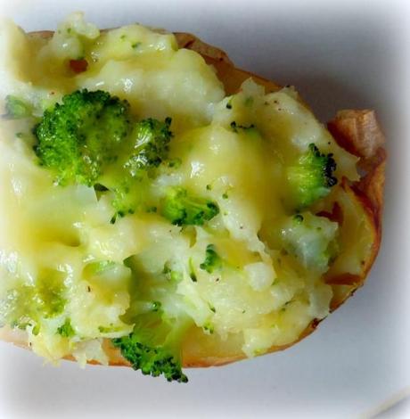 Cheese and Broccoli Stuffed Jacket Potatoes