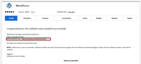 softaculous wordpress installation