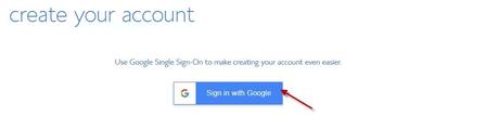 Create your BlueHost account with Google Single Signon