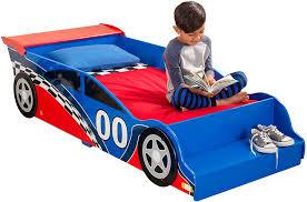 It does not have a wood slat base, it's more like. Amazon Com Kidkraft Race Car Toddler Bed Furniture Decor