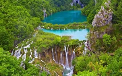 Breathtaking view in the Plitvice Lakes National Park .Croatia