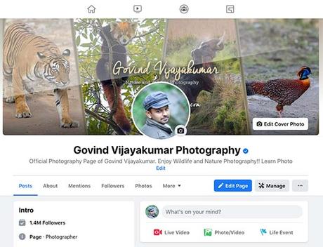 Govind Vijayakumar Photography Facebook Page