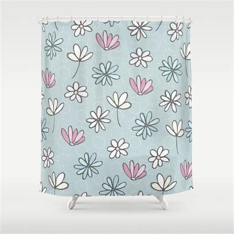 The best shower curtains for kids are ones that are both cute and educational. Cute Floral Ditsy Pattern Shower Curtain by hommie | Society6