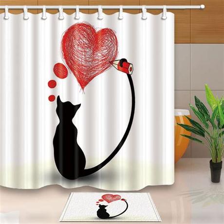 Free returns high quality printing fast shipping. Aliexpress.com : Buy Shower Curtains Cute Funny Cat ...