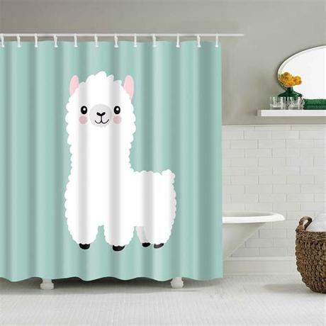 Find a wide selection of shower curtains and curtain hooks on athome.com, and buy them at your local at home store. Mint Green Backdrop Cute White Alpaca Llama Shower Curtain ...