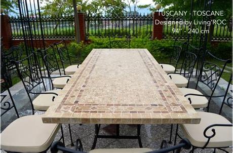 Combining the finest materials, the latest. Amazing Outdoor Patio Dining Simple Table Italian Mosaic ...