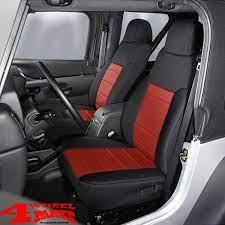 The 2x seat covers perfectly fit in the jeep wrangler models from 2007 to 2012. Seat Covers Pair Neoprene Front Black Red Jeep Wrangler Yj Year 91 95 4 Wheel Parts