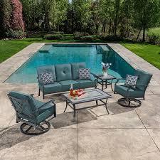 See patio sets that offer you the convenience of a coordinated grouping for dining or lounging and lower pricing for a complete set from the manufacturer. Sunvilla Hamilton 5 Piece Deep Seating Set