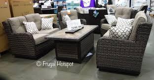 Choose from contactless same day delivery, drive up and more. Costco Agio Eastport 5 Pc Woven Seating Set With Fire Table 2 199 99 Agio Patio Furniture Patio Furniture Layout Costco Patio Furniture