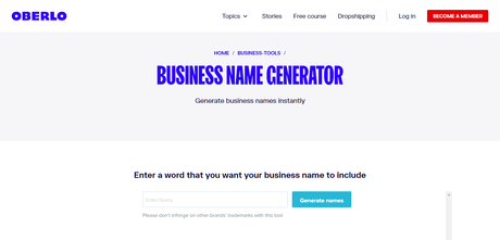 Oberle free BUSINESS NAME GENERATOR