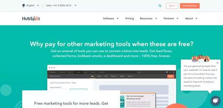 Hubspot Marketing Free Homepage