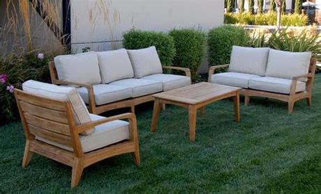 Backyard makeover patio furniture boho furniture ideas outdoor. Mid Century Modern Teak Patio Three Seated Sofa Lounge ...