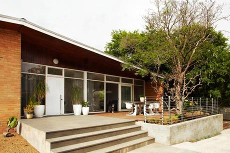 Mid Century Modern Patio Backyard Concrete Outdoor ...