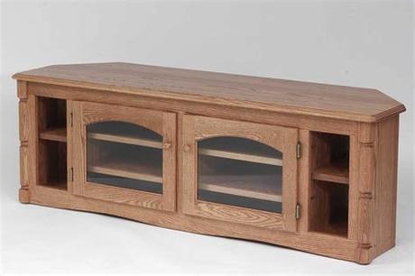Sawhorse solid wood tv media stand for tvs upto 50 inches. Custom Solid Wood Tv Stand Country Oak Plasma Lcd Corner ...