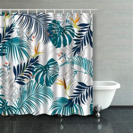 10 cute trendy shower curtains to transform your sad lil bathroom. ARTJIA Trendy Seamless Beautiful Artistic Summer Tropical ...