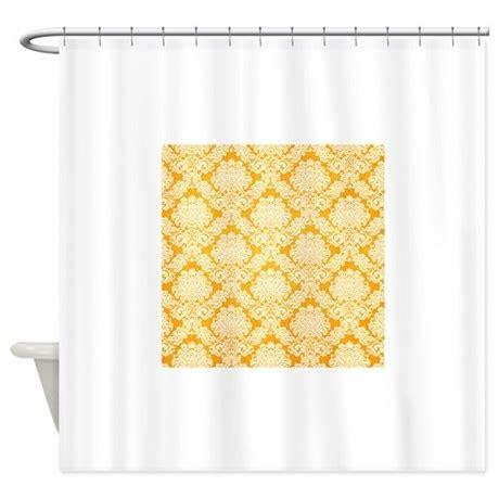Splish splash in style with luxury shower curtains. Trendy Vintage yellow cream damask Shower Curtain by ...