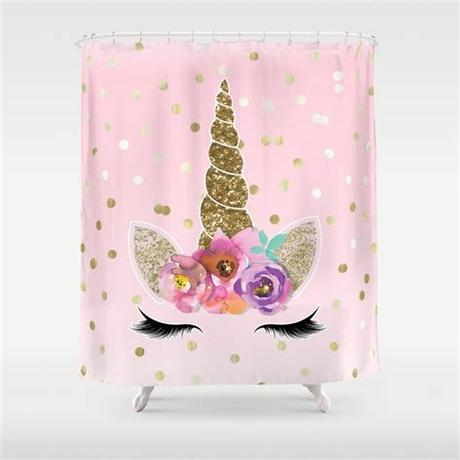 Browse our wide selection of fabric and floral designer shower curtains. Floral Trendy Modern Unicorn Horn Gold Confetti Shower ...