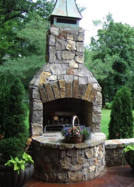 Patio heaters extend the outside season. Outdoor Fireplace Kit, Masonry Outdoor Fireplace, Stone ...