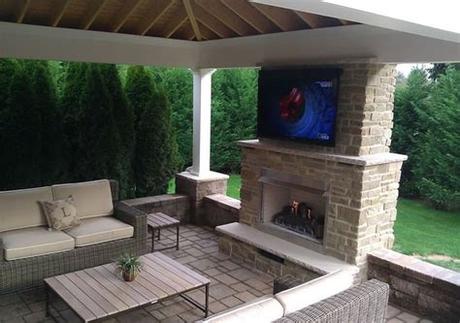 Our vision is your safety f. Outdoor Gas Fireplace With Television by Fine's Gas ...