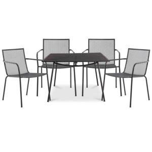 Garden treasures pelham bay set of 6 black metal frame spring motion dining chair(s) with tan sling seat. Outdoor Seating Patio Furniture Plan View | crafts ideas ...