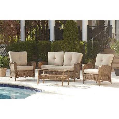 Wrought iron is the best material for outdoor furniture if you desire uniqueness and handcrafted designs.one thing to consider, however, is that wrought iron is much heavier than aluminum. Shop Cosco Outdoor Steel Woven Wicker Patio Conversation ...