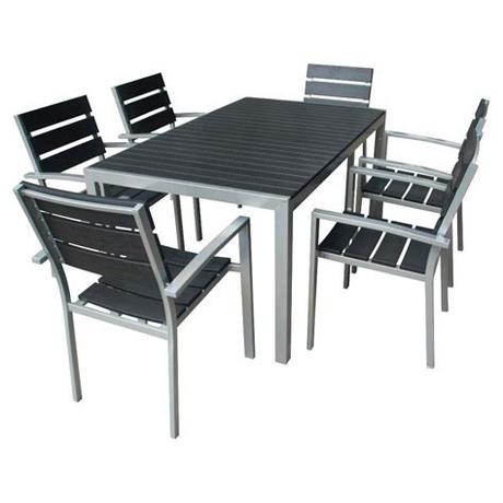 Shop the best selection of outdoor furniture from overstock your online garden & patio store! Jeco Polywood/Steel 7-Piece Rectangular Patio Dining Set ...