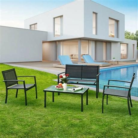 Shop patio furniture and a variety of outdoors products online at lowes.com. Costway 4 PCS Patio Furniture Set Sofa Coffee Table Steel ...