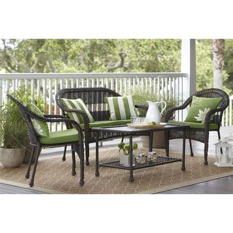 Garden treasures pelham bay set of 6 black metal frame spring motion dining chair(s) with tan sling seat. Shop Garden Treasures Severson Textured Black Steel Woven ...