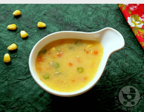 Whatever the weather, let your little one enjoy the taste and nutrition of a simple soup recipe - Sweet Corn Vegetable Soup For Toddlers.