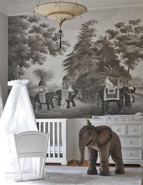Designs range from agriculture and architecture, to parties. berlin toile wallpaper black and white nursery tropical ...
