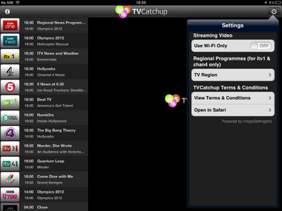 TVCatchup iPhone / iPad App Review