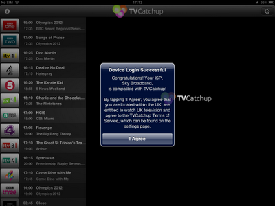 TVCatchup iPhone / iPad App Review