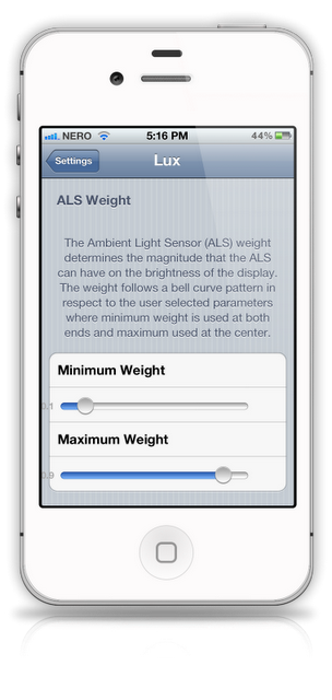 Edit Ambient Light Sensor(ALS) Settings On iPhone With Lux