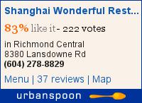 Shanghai Wonderful Restaurant 旺 on Urbanspoon