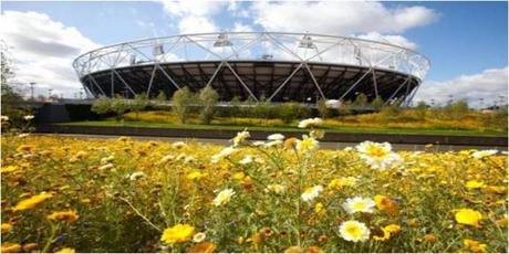 Olympic Stadium with flowers Greenest Olympics Ever?