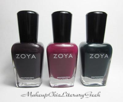 Zoya NYFW 2012 Gloss Trio Swatches