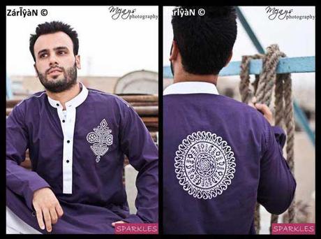 Men Printed Kurta Shalwar Eid Collection 2012 from Sparkles a Natty and Gracious Collection