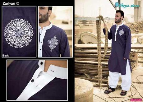 Men Printed Kurta Shalwar Eid Collection 2012 from Sparkles a Natty and Gracious Collection