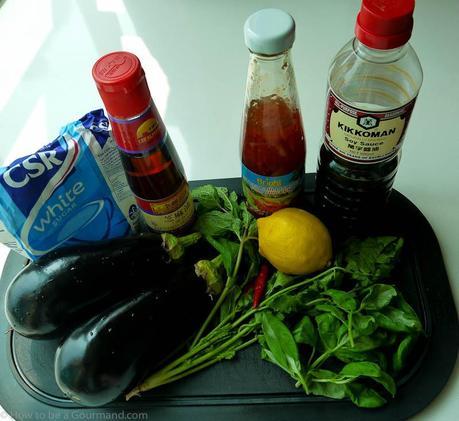 Ingredients for Asian Dressed Aubergine