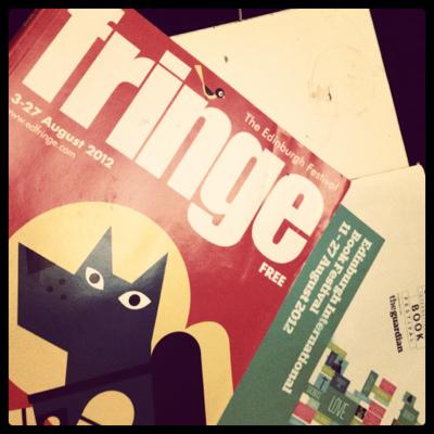 Edinburgh festival fringe and international book festival programs