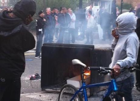 Rioting in Hackney, London, on 9 August 2011.