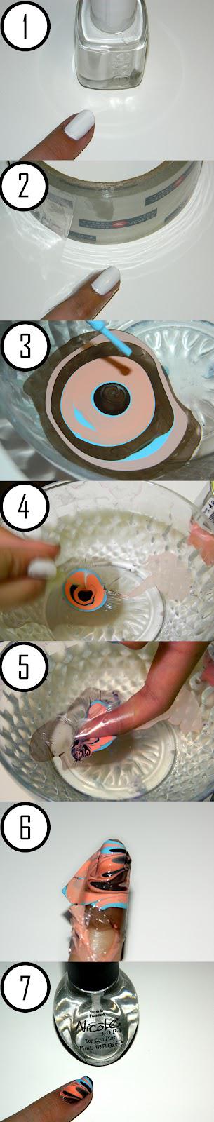 Marble Nail Art Step-By-Step Photo Tutorial