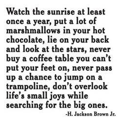 Sunrise, Joy, Chocolate