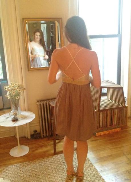 Feeling like a ballerina in my strappy dress.