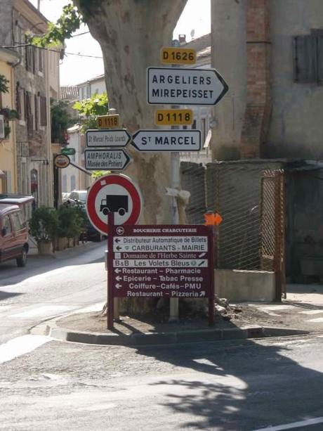 Signs at Salleles d'Aude