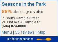 Seasons in the Park on Urbanspoon