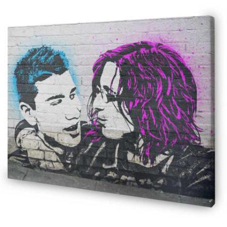 Banksy Style canvas print from photo-canvas.com