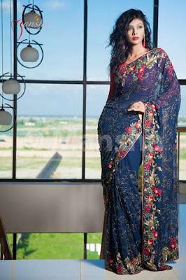 Mansha Grand Sarees Eid Collection  For Ladies 2012